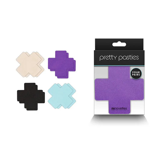 Pretty Pasties Cross I Assorted 4 Pair  Lingerie - Pasties and Tassels