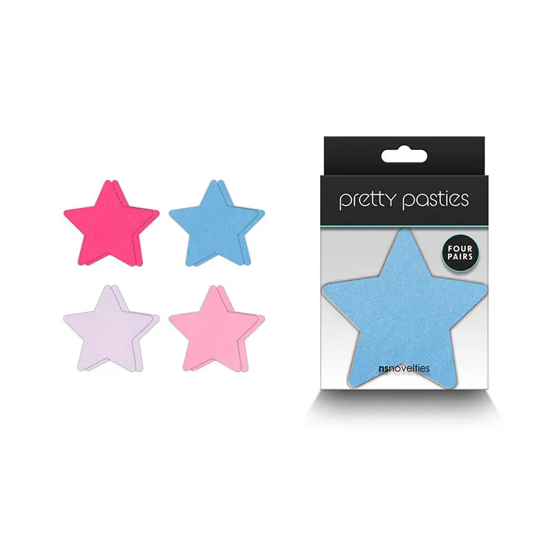 Pretty Pasties Star II Assorted 4 Pair  Lingerie - Pasties and Tassels