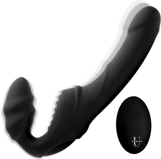 Pro Rider 9X Silicone Vibrating Strapless Strap-On with Remote Control  Strap-Ons and Harnesses