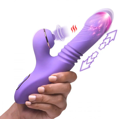 Pro-Thrust Max 14X Silicone Thrusting, Pulsing Warming Rabbit Vibrator  Rabbit Vibrators