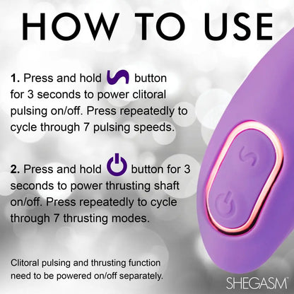 Pro-Thrust Max 14X Silicone Thrusting, Pulsing Warming Rabbit Vibrator  Rabbit Vibrators