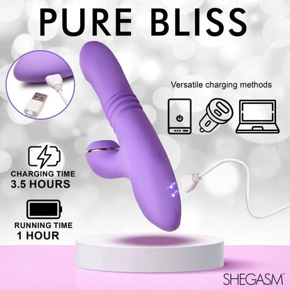 Pro-Thrust Max 14X Silicone Thrusting, Pulsing Warming Rabbit Vibrator  Rabbit Vibrators