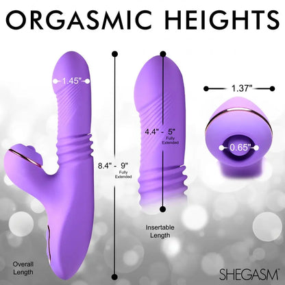 Pro-Thrust Max 14X Silicone Thrusting, Pulsing Warming Rabbit Vibrator  Rabbit Vibrators
