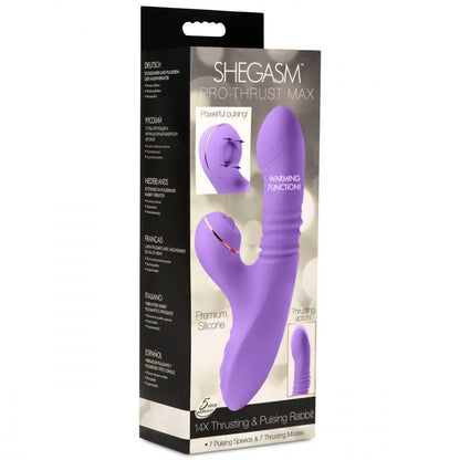 Pro-Thrust Max 14X Silicone Thrusting, Pulsing Warming Rabbit Vibrator  Rabbit Vibrators