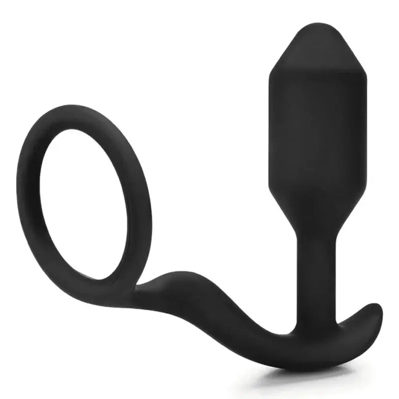 Prostate Plug with Cock Ring Sex Toy SNUG & TUG | BLACK  Prostate Play