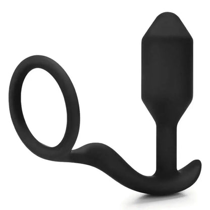 Prostate Plug with Cock Ring Sex Toy SNUG & TUG | BLACK  Prostate Play