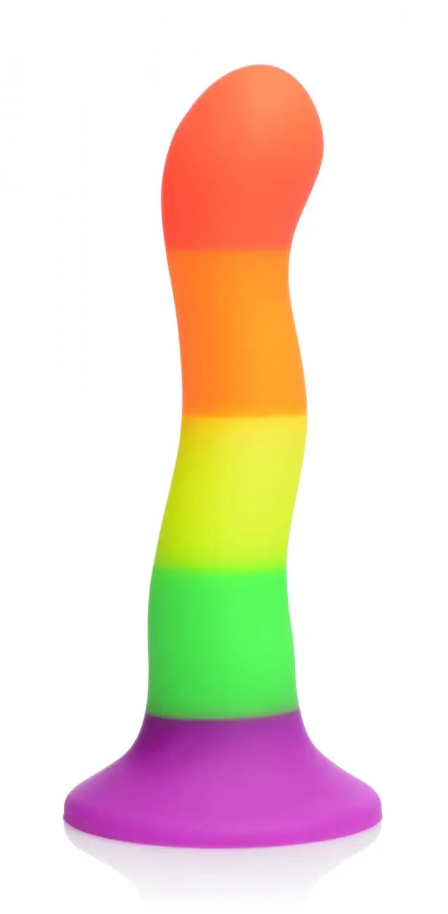 Proud Rainbow Silicone Dildo with Harness  Strap-on Kit