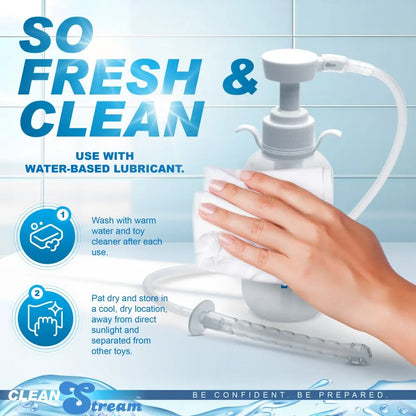 Pump Action Enema Bottle with Nozzle Anal Prep  Medical