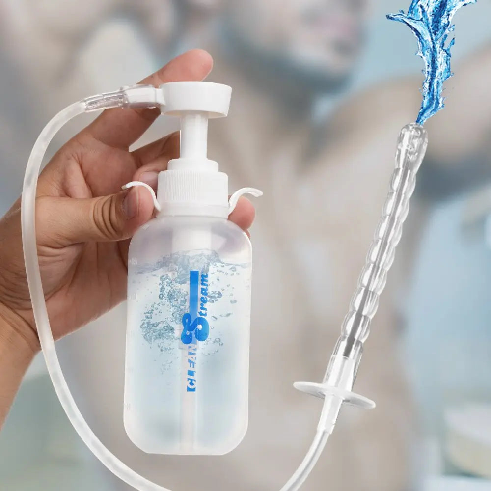 Pump Action Enema Bottle with Nozzle Anal Prep  Medical