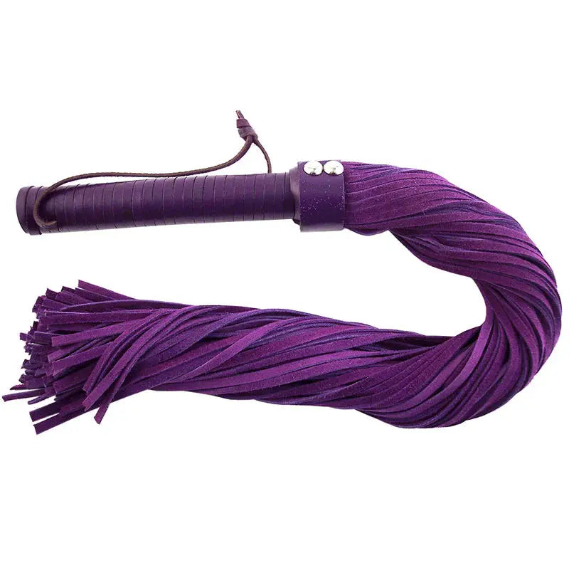 Purple Flogger - Rouge Suede Flogger  Fetish - Whips Crops & Paddles