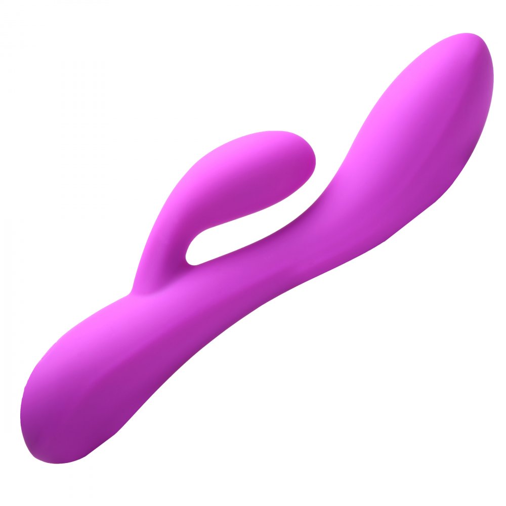 Purple Toy Target 10X Flexible Silicone Rabbit Vibrator - Purple  Vibrating Toys