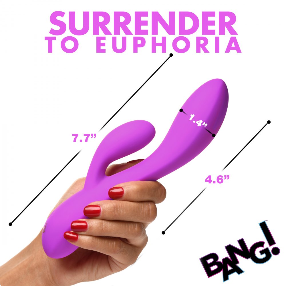 Purple Toy Target 10X Flexible Silicone Rabbit Vibrator - Purple  Vibrating Toys