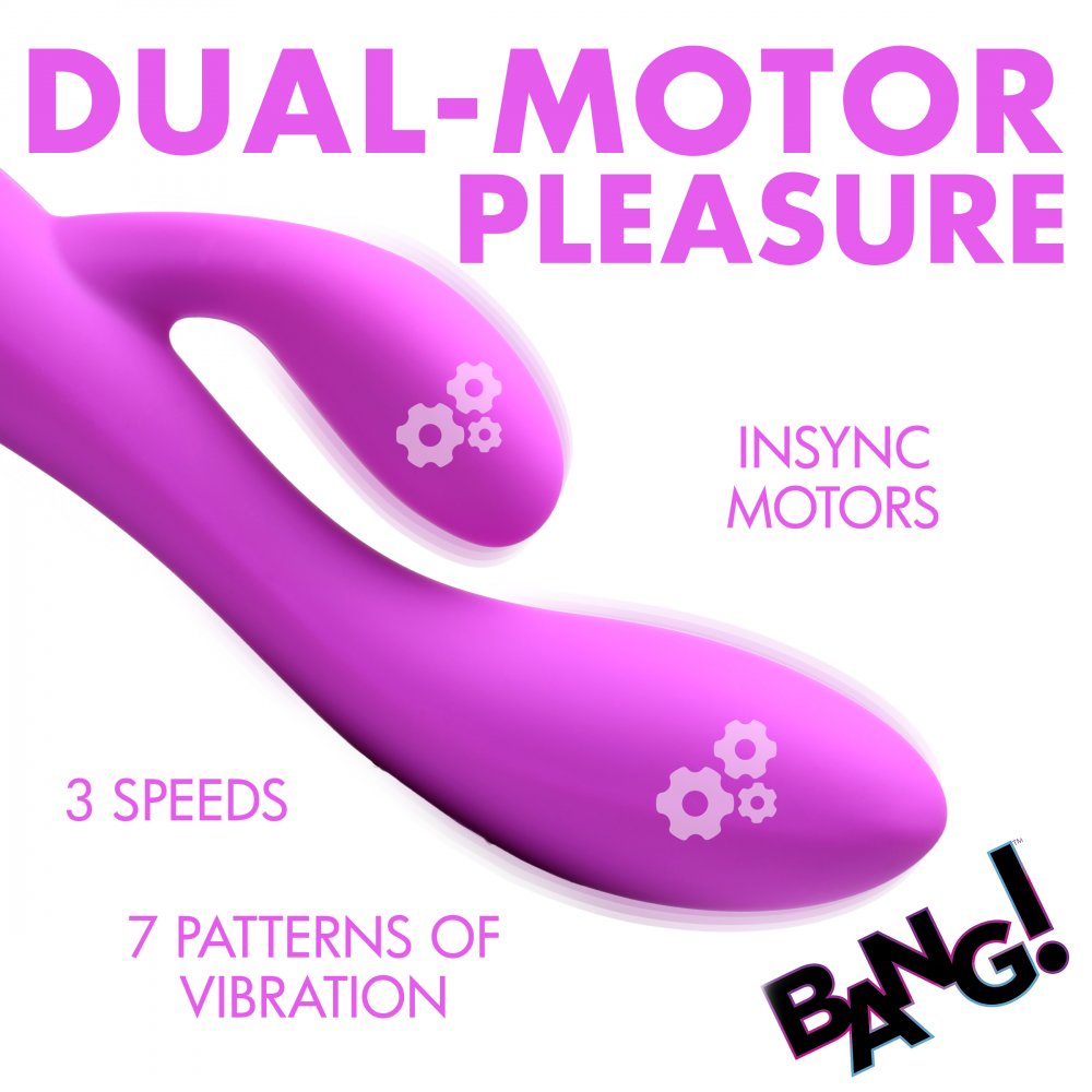 Purple Toy Target 10X Flexible Silicone Rabbit Vibrator - Purple  Vibrating Toys