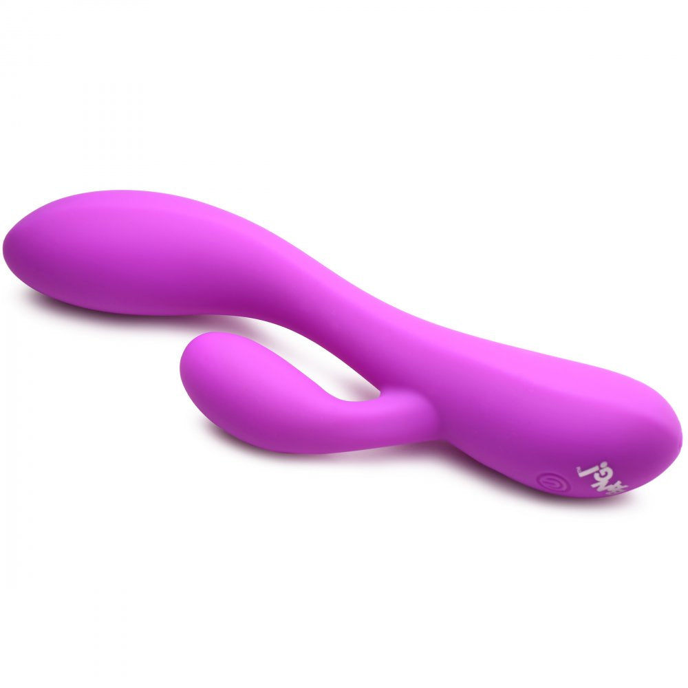 Purple Toy Target 10X Flexible Silicone Rabbit Vibrator - Purple  Vibrating Toys