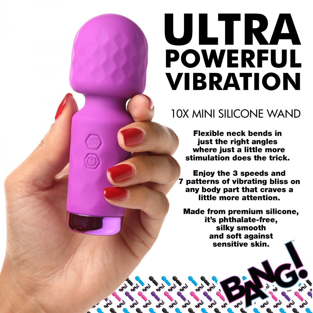 Purple Toy Target  10X Mini Silicone Wand - Purple  Vibrating Toys