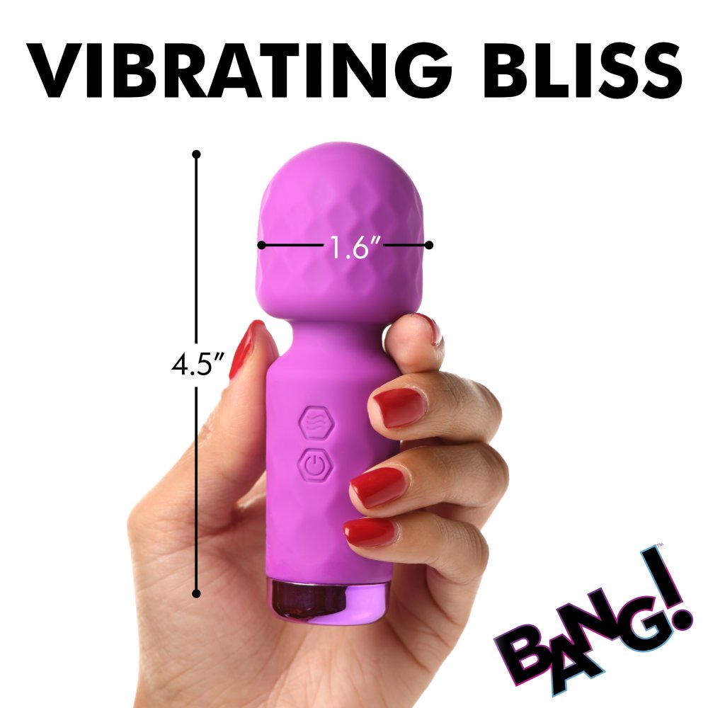 Purple Toy Target  10X Mini Silicone Wand - Purple  Vibrating Toys