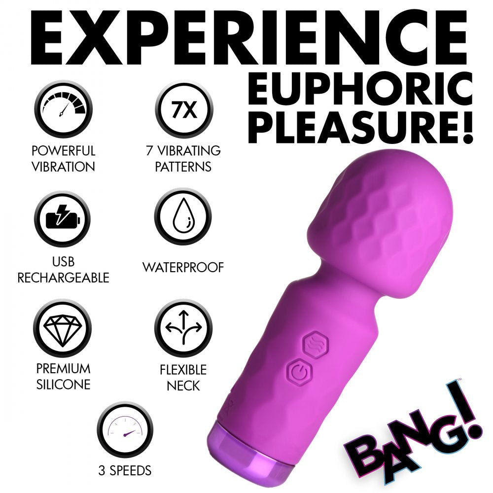 Purple Toy Target  10X Mini Silicone Wand - Purple  Vibrating Toys