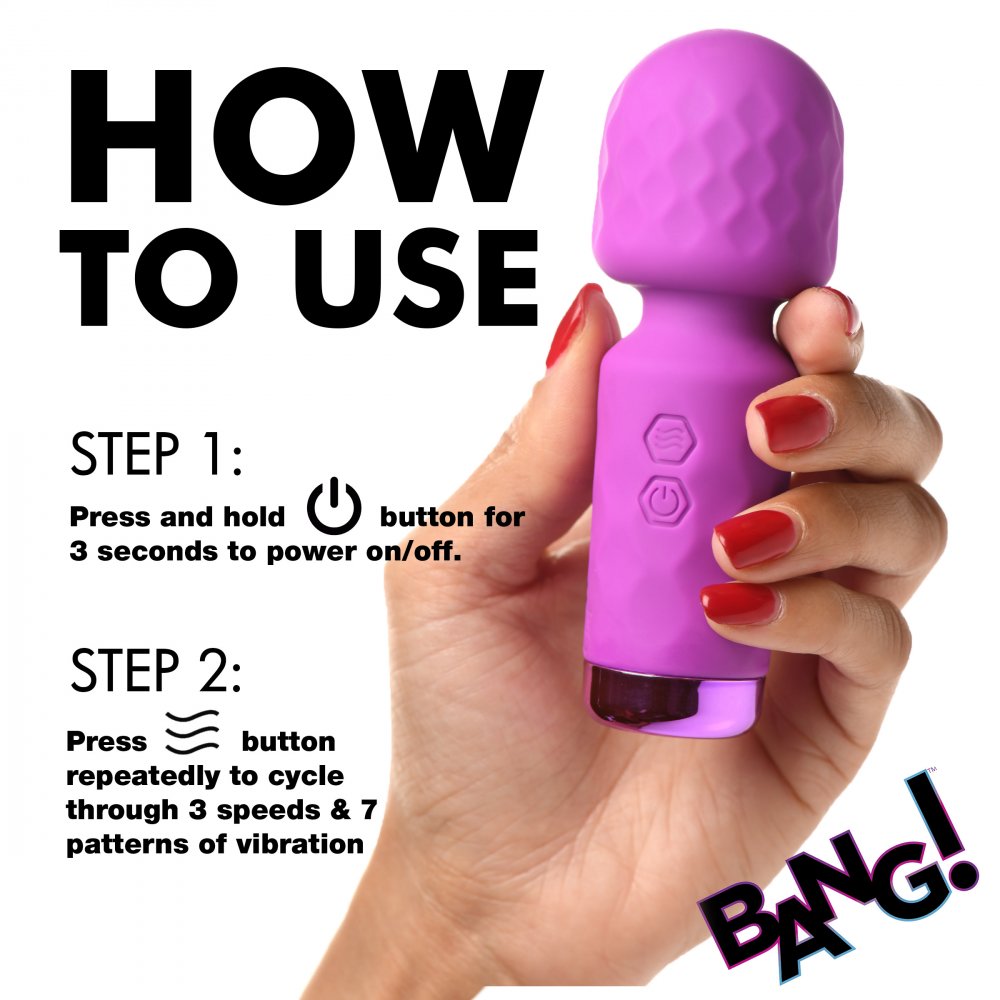 Purple Toy Target  10X Mini Silicone Wand - Purple  Vibrating Toys