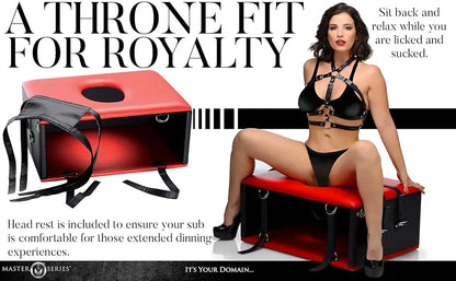 Queening Chair Exquisite BDSM Throne for Femdom Facesitting Play  Dungeon Furniture and Accessories