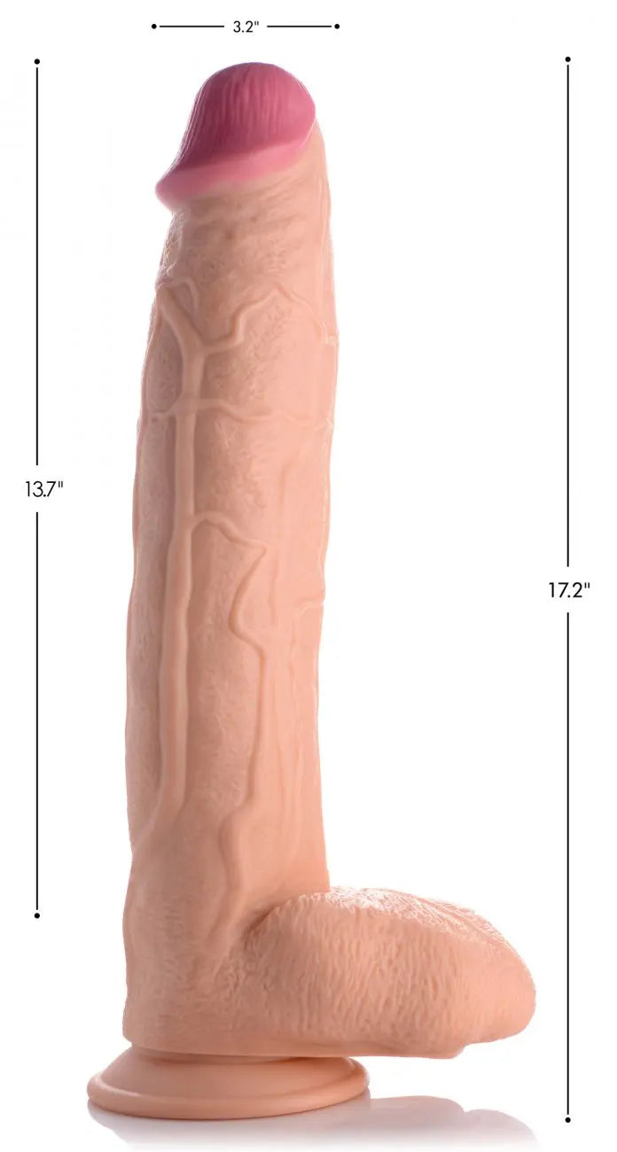 Raging Rhino 17 Inch Veiny Dildo - Flesh  Huge Dildos