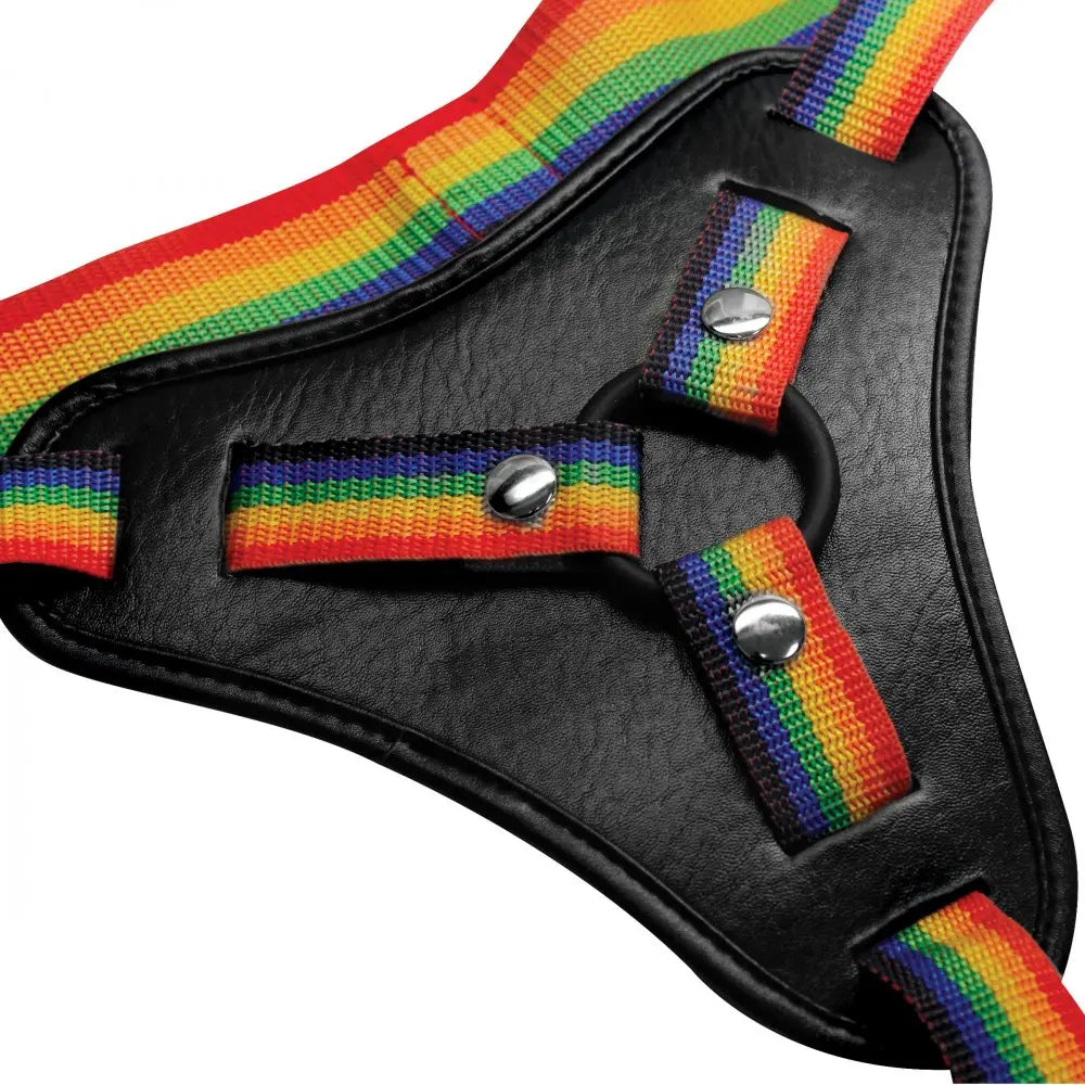 Rainbow Strap On Harness with Silicone O-Rings Classic Strap-on Harness  Strap-Ons and Harnesses