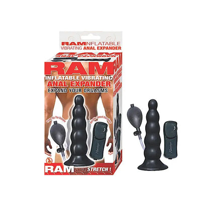 Ram Vibrating Inflatable Anal Plug - Anal Expander – Black  Inflatable Toys
