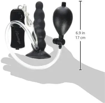 Ram Vibrating Inflatable Anal Plug - Anal Expander – Black  Inflatable Toys