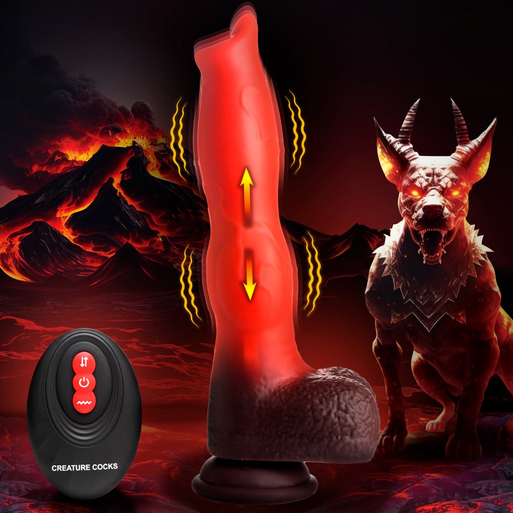 Ramming Hound Vibrating Thrusting Dildo Silicone Sex Toy  Vibrating Toys