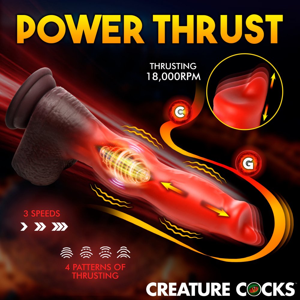 Ramming Hound Vibrating Thrusting Dildo Silicone Sex Toy  Vibrating Toys