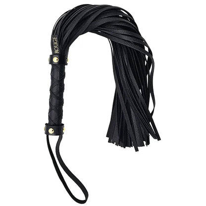 Real Leather Flogger Black with Gold - Heavy Sex Flogger  Flogger