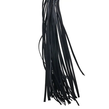 Real Leather Flogger Black with Gold - Heavy Sex Flogger  Flogger