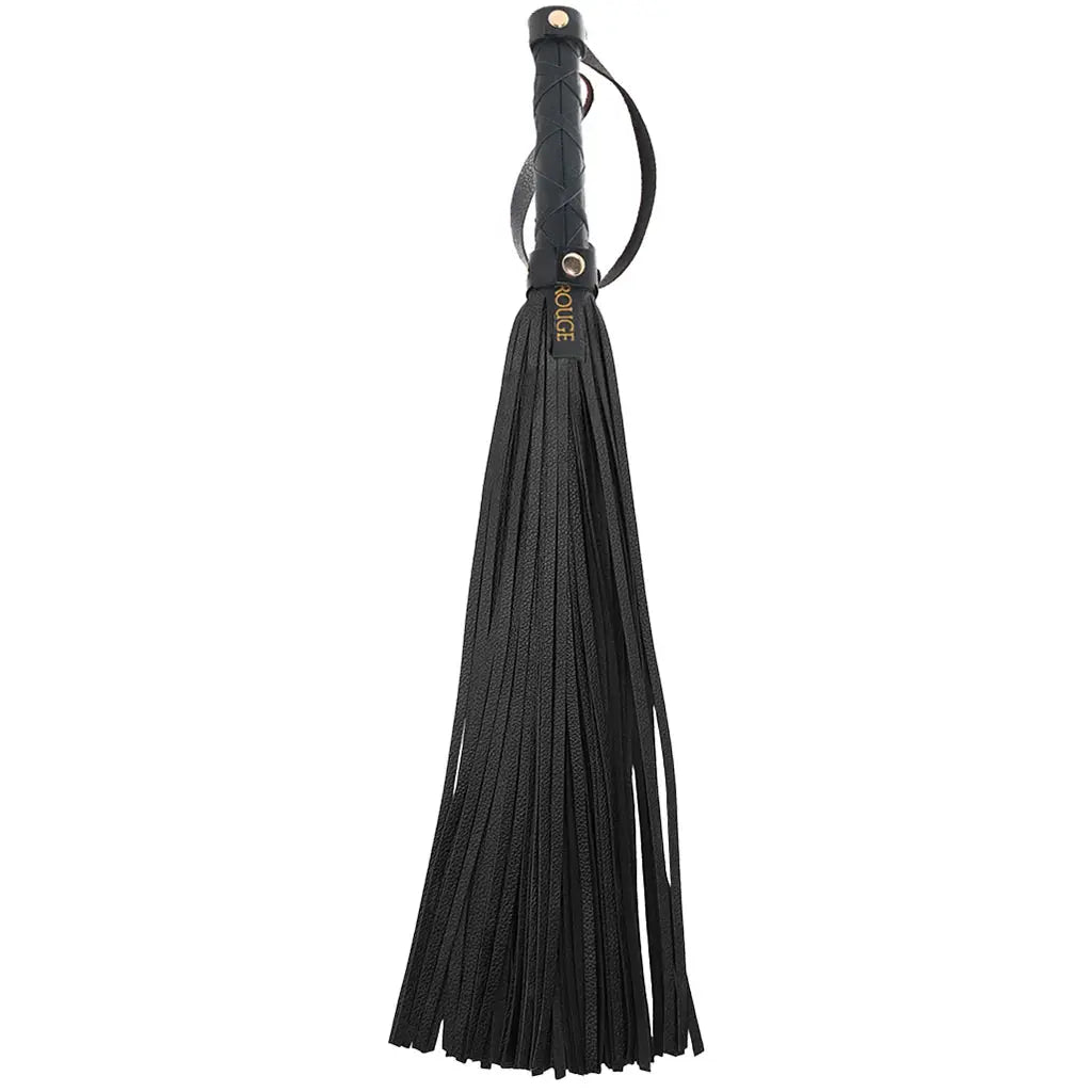 Real Leather Flogger Black with Gold - Heavy Sex Flogger  Flogger