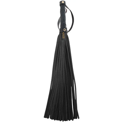 Real Leather Flogger Black with Gold - Heavy Sex Flogger  Flogger