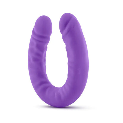Realistic 18 in. Silicone Slim Double Dildo Dual Ended Dildo Sex Toy Purple  Double Dildo