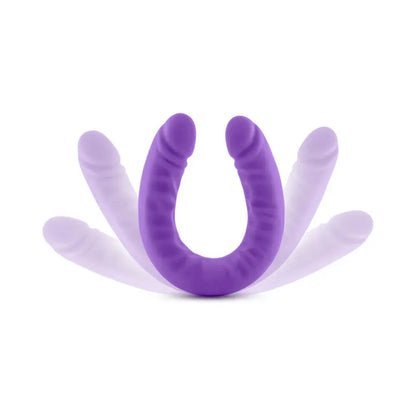 Realistic 18 in. Silicone Slim Double Dildo Dual Ended Dildo Sex Toy Purple  Double Dildo