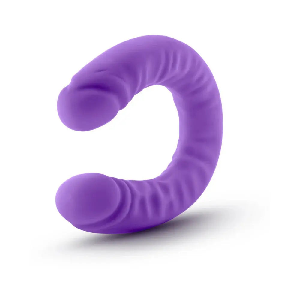 Realistic 18 in. Silicone Slim Double Dildo Dual Ended Dildo Sex Toy Purple  Double Dildo
