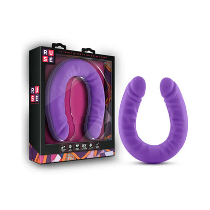 Realistic 18 in. Silicone Slim Double Dildo Dual Ended Dildo Sex Toy Purple  Double Dildo