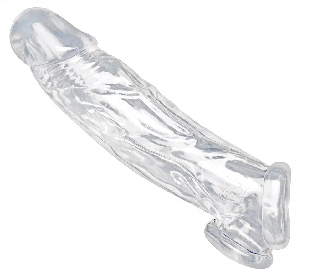 Realistic Clear Penis Enhancer and Ball Stretcher Cock Sleeve  Penis Extenders and Sleeves