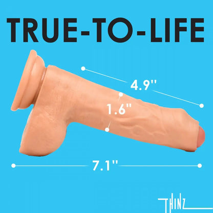 Realistic Uncircumcised Dildo 7 Inch Uncut Dildo with Balls  Dildos