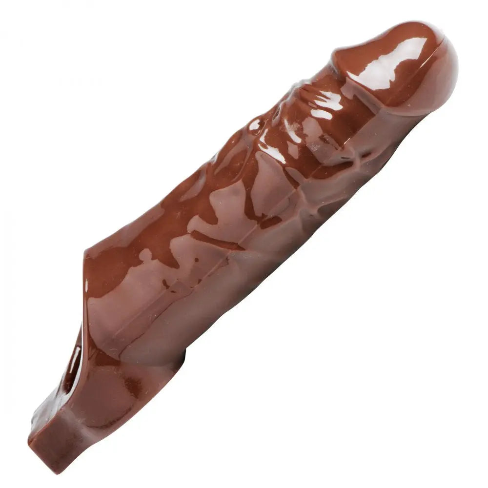 Really Ample Penis Enhancer Sheath- Brown Cock Sleeve  Penis Extenders and Sleeves