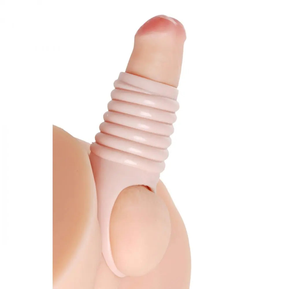 Really Ample Ribbed Penis Enhancer Sheath Cock Sleeve  Penis Extenders and Sleeves