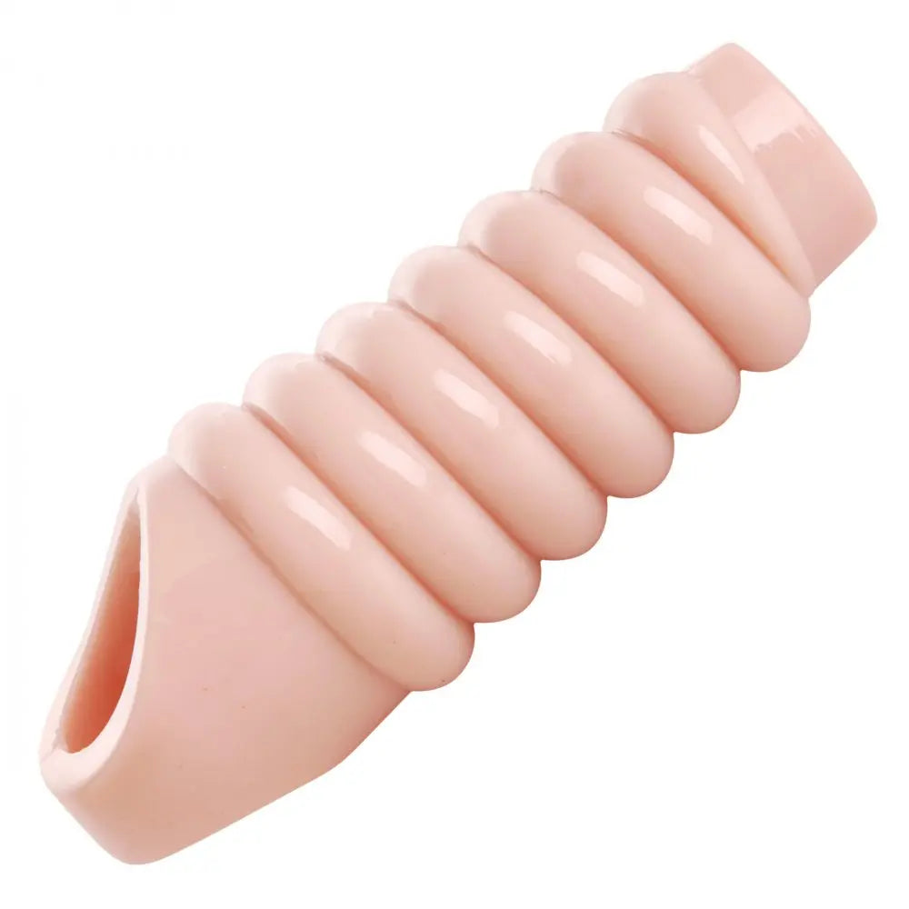 Really Ample Ribbed Penis Enhancer Sheath Cock Sleeve  Penis Extenders and Sleeves