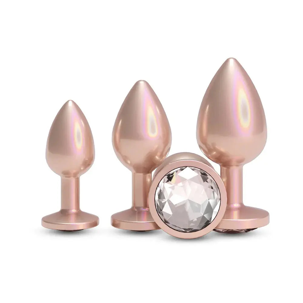 Rear Assets Trainer Plug Kit Iridescent Champagne/Clear  Anal - Kits