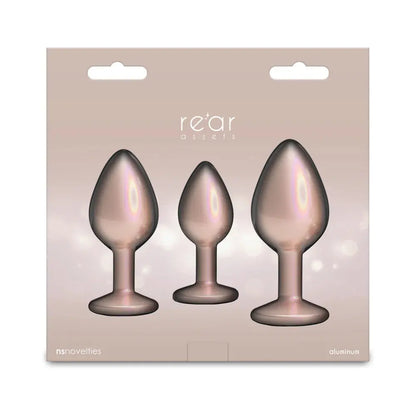 Rear Assets Trainer Plug Kit Iridescent Champagne/Clear  Anal - Kits