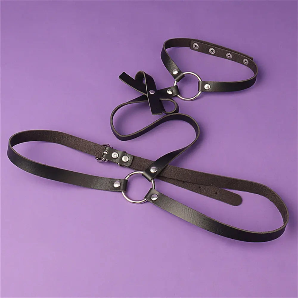 RebelBow Punk Harness Choker  Bondage Harness