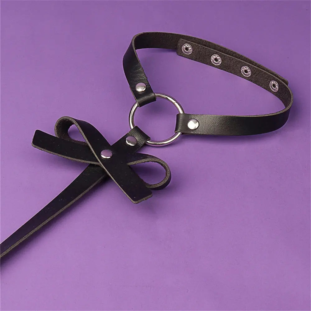 RebelBow Punk Harness Choker  Bondage Harness