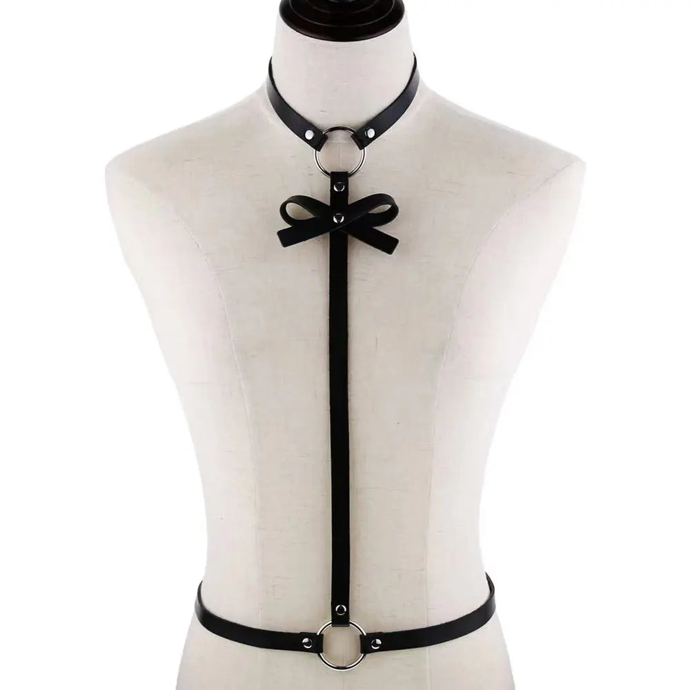RebelBow Punk Harness Choker  Bondage Harness