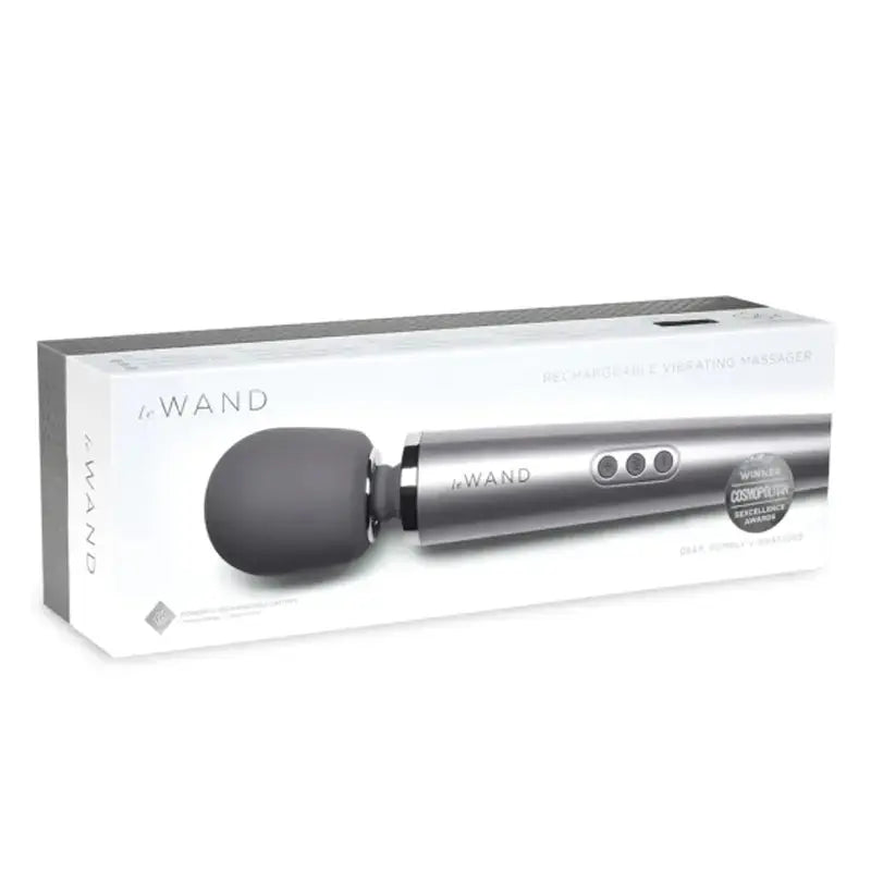 Rechargeable Vibrating Wand Massager - Gray  Wand Vibrator