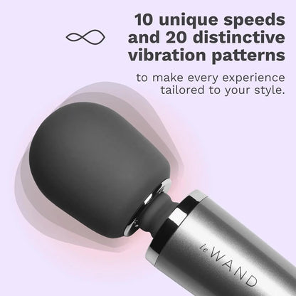 Rechargeable Vibrating Wand Massager - Gray  Wand Vibrator