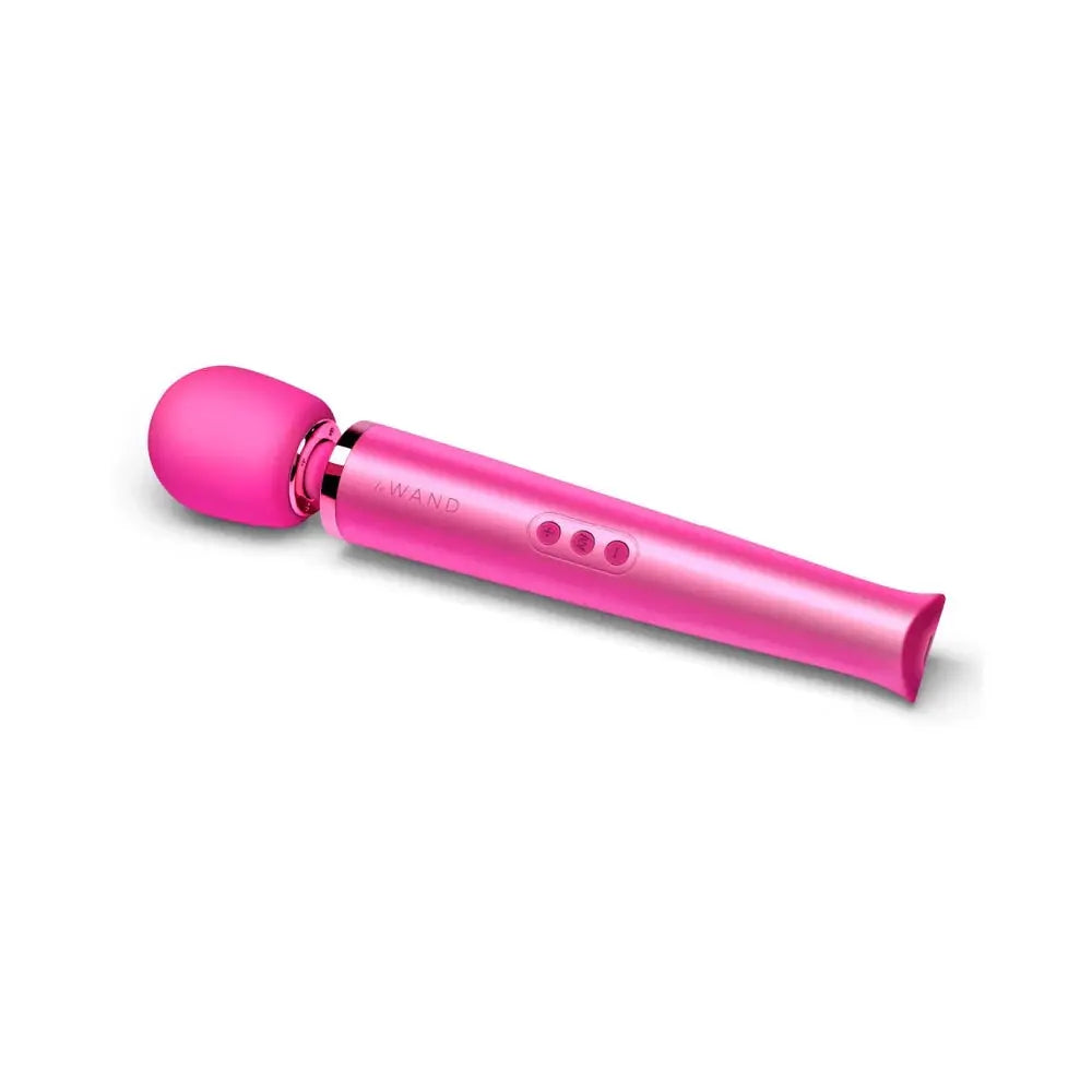 Rechargeable Vibrating Wand Massager Sex Toy - Magenta  Wand Vibrator